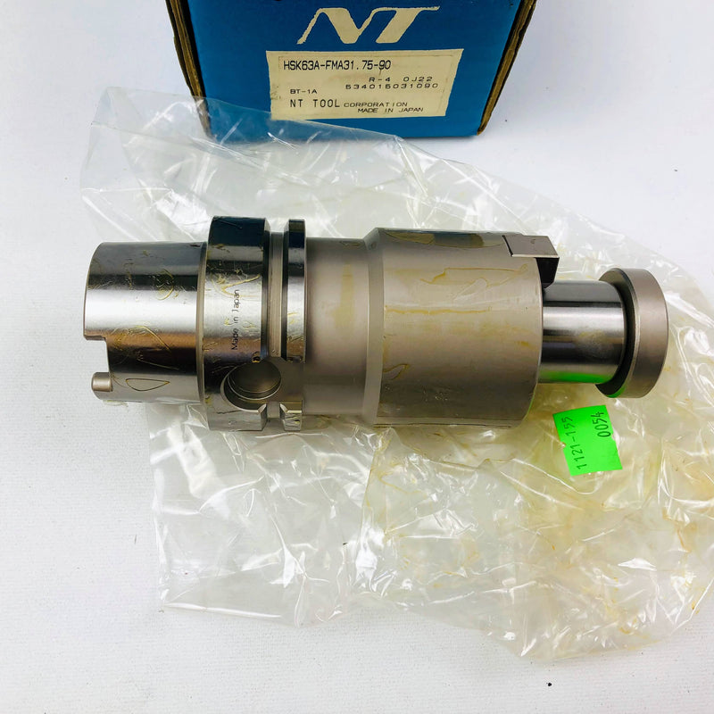 NT Tool Face Mill Arbor HSK63A-FMA31.75-90 New Old Stock Tool Holder
