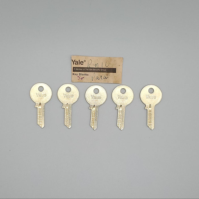 5x Yale RN10 Key Blanks PARA Keyway Nickel Silver 6 Pin NOS 3