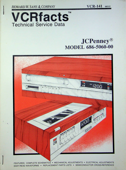 Sams VCR-141 Technical Service Data JCPenney 686-5060-00 Manual Schematics Parts