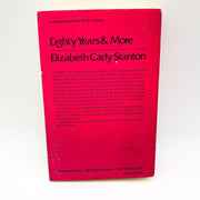 Eighty Years and More Paperback Elizabeth Cady Stanton 1971 Womens Suffrage 2