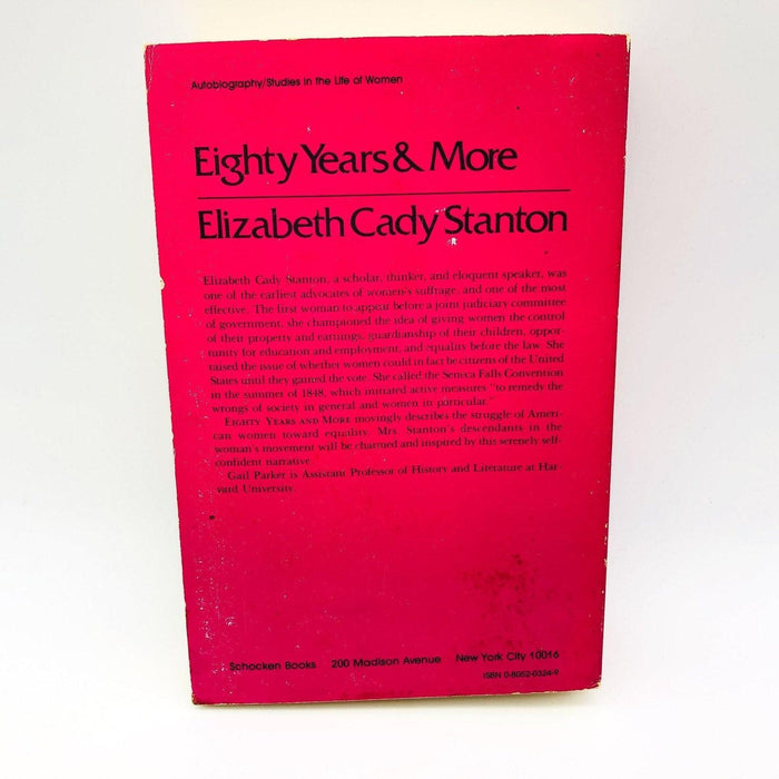 Eighty Years and More Paperback Elizabeth Cady Stanton 1971 Womens Suffrage 2