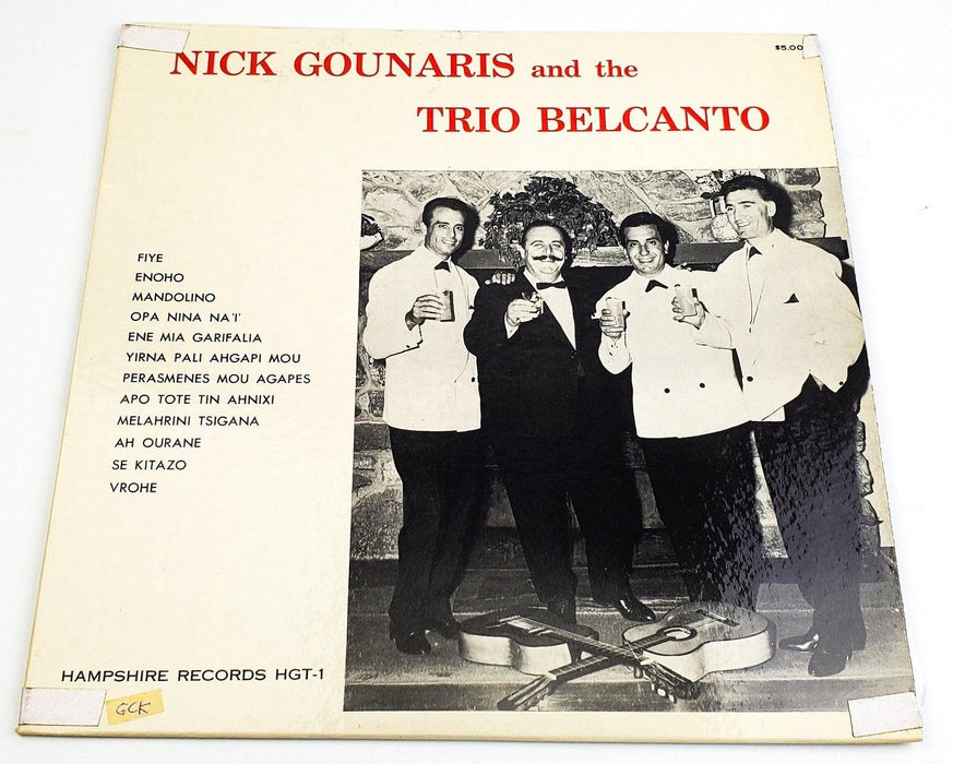 Nick Gounaris and The Trio Belcanto 33 RPM LP Record Hampshire 1963 HGT-1 1