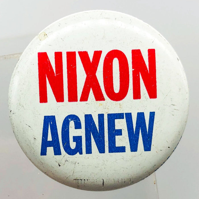 Nixon Agnew Button 1.25" Political Pin Presidential Campaign Feeley & Wheeler 2