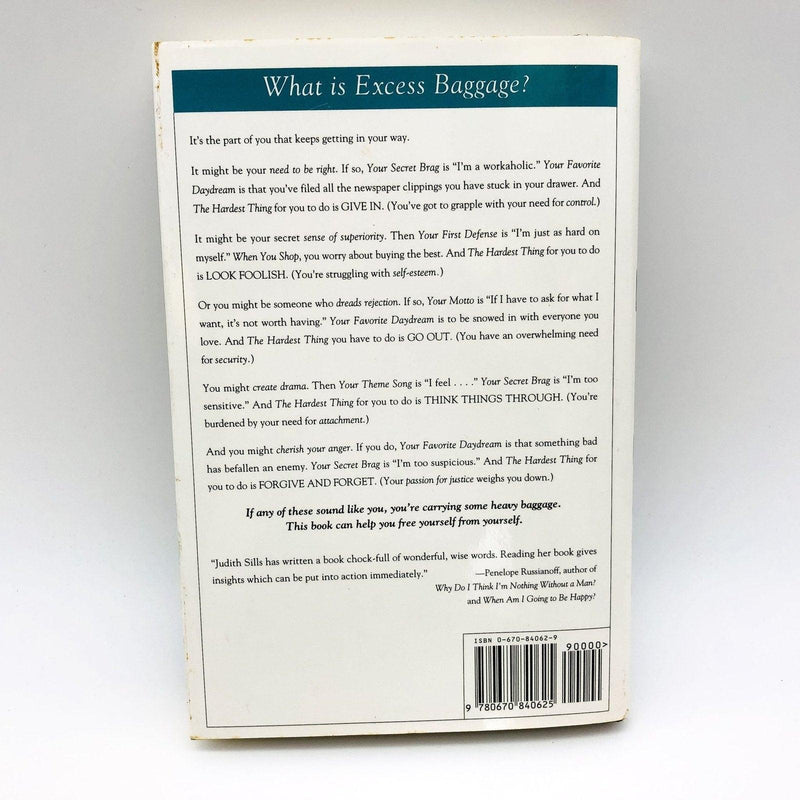 Excess Baggage Hardcover Judith Sills PHD 1993 Self Defeating Behavior Revealed 2