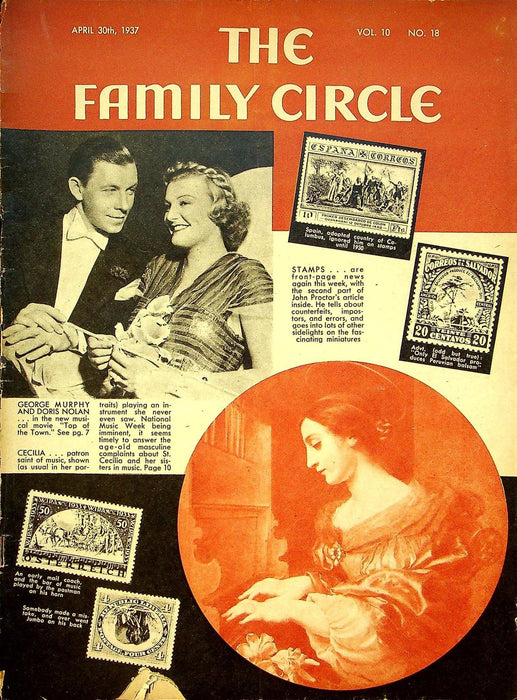 The Family Circle Magazine April 1937 Vol 10 No 18 Doris Nolan, Vtg Nabisco Ad 1