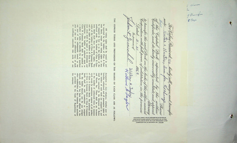 Reiter Dairy Company Stock Certificate Bond Scripophilly Akron Ohio 1967 No 318