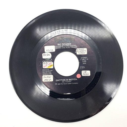 Ric Ocasek Emotion In Motion 45 RPM Single Record Geffen 1986 7-28617 PROMO 2