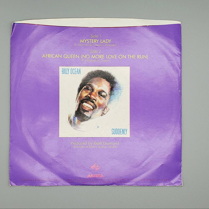 Billy Ocean Mystery Lady Single Record Jive 1984 JS1-9374 2