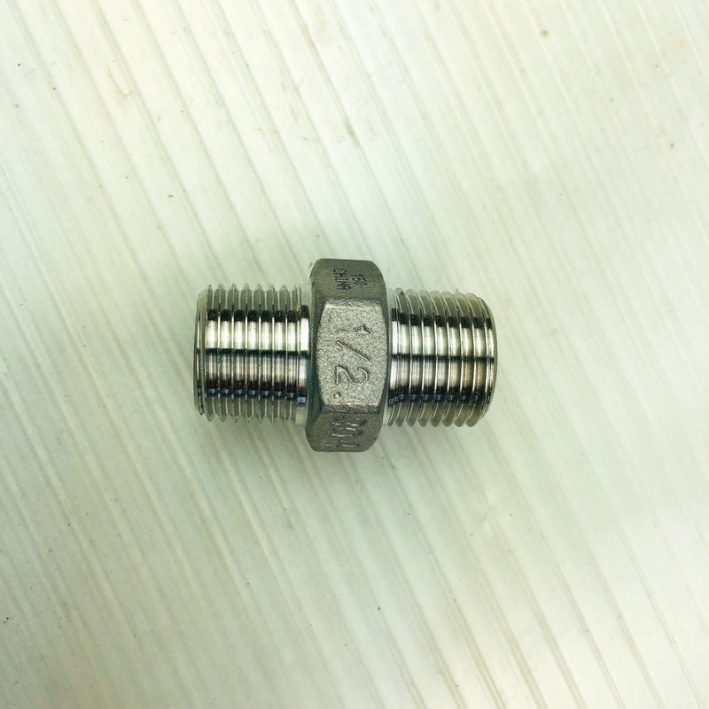 McMaster Carr 1/2" Straight Adaptor BSPT 304 Stainless Steel Male Threaded Pipe