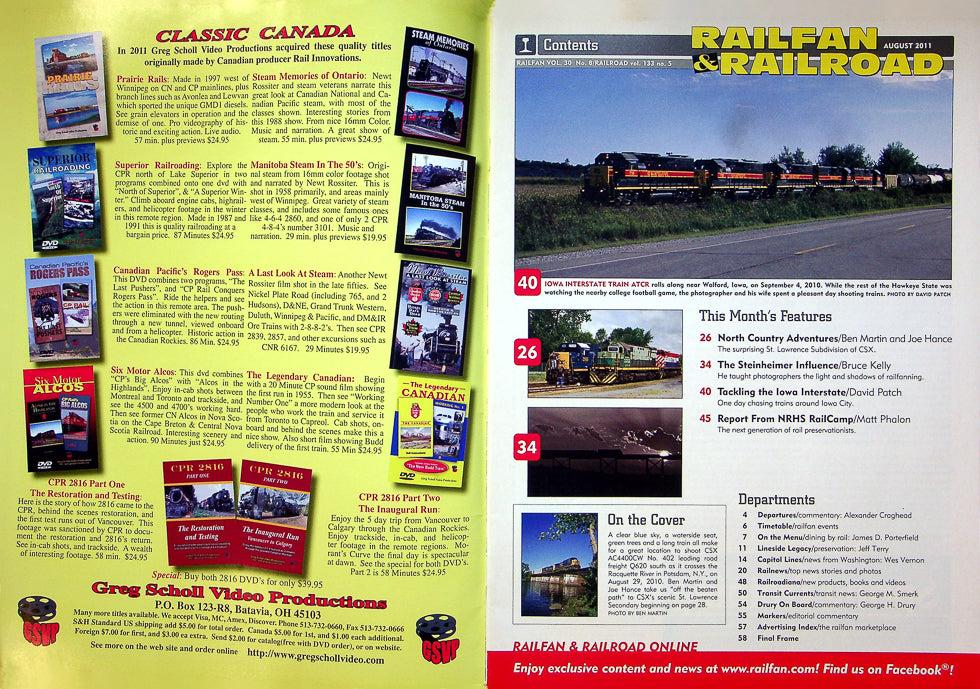 Railfan & Railraod Magazine August 2011 Vol 30 No 8 CSX St. Lawrence Sub