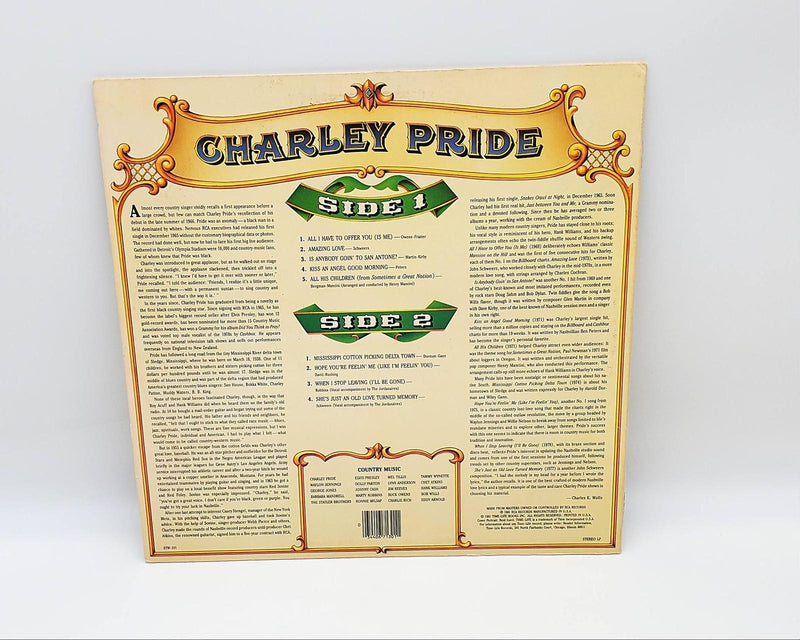 Charley Pride Country Music LP Record Time Life Records 1981 STW-101 2