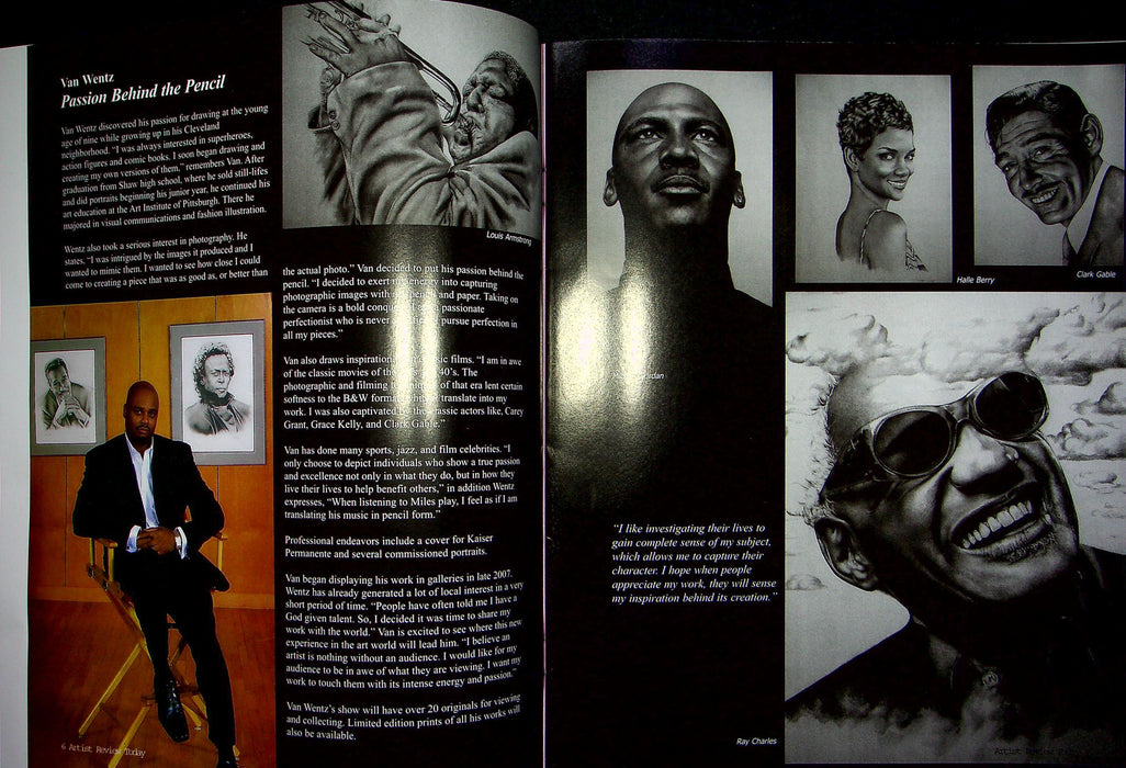 Art Artist Review Today Magazine 2008 Van Wentz Sketch Artist Cleveland Ohio