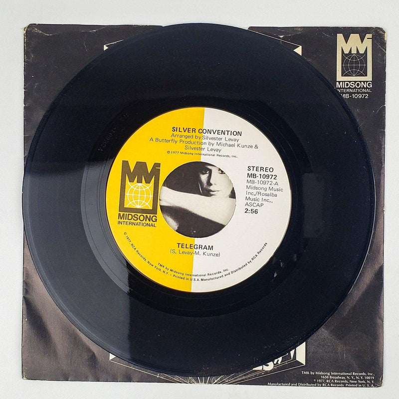 Telegram Silver Convention Record 45 RPM Single MB-10972 Midsong 1977 3