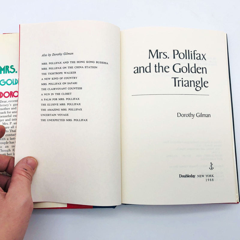 Dorothy Gilman Book Mrs. Pollifax And The Golden Triangle Hardcover 1988 1st Ed 7