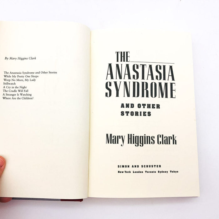 The Anastasia Syndrome And Other Stories HC Mary Higgins Clark 1989 1st Edition 7