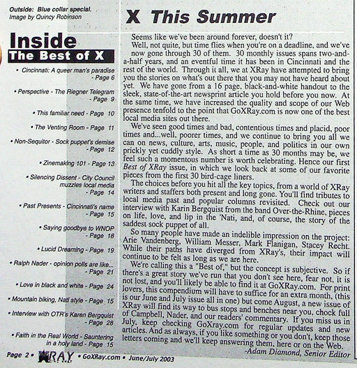 XRay Cincinnati Magazine 2003 Issue 30 The Best of XRay 30th Issue 2