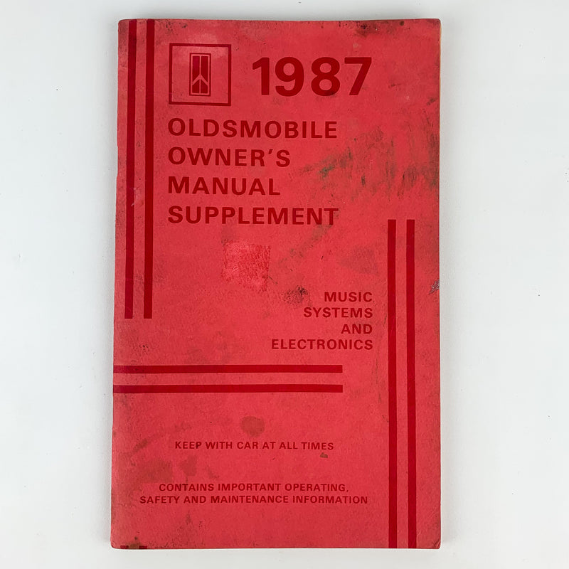 1987 oldsmobile owner's manual supplement Music & Electronics Systems