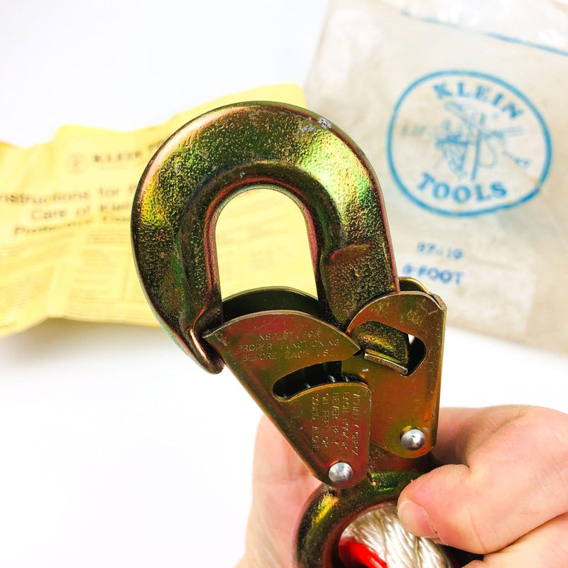 Klein Tools 87419 Nylon Webbing Lanyard 6-Foot Steel Snap Hook New Old Stock NOS