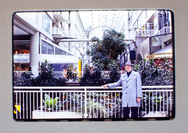 Vintage 35mm Photo Transparency Slides - Man with Fedora 1970 & 1980 | Lot of 2