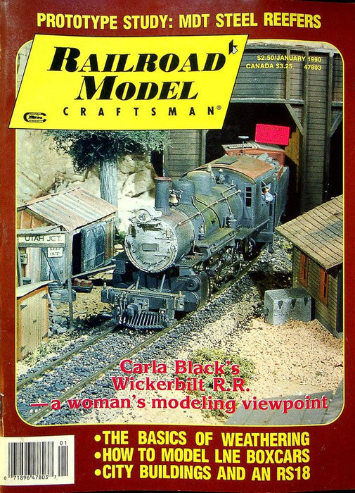 Railroad Model Craftsman Magazine January 1990 Vol 58 No 8 Carla Black's R.R.