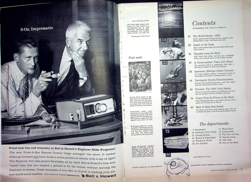 Sports Illustrated Magazine October 12 1959 Duck Season Waterfowlers California