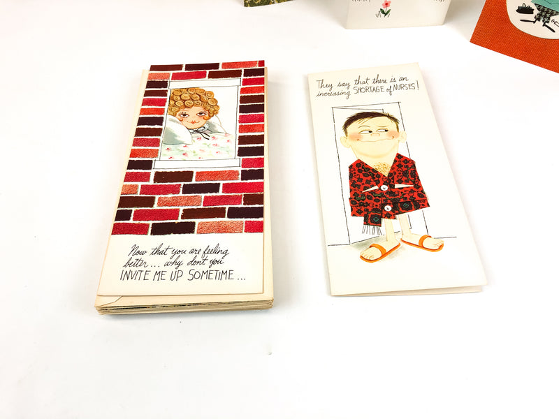 The Studio Box Vintage Get Well Cards Humorous Sunshine Humor UNUSED (13 cards)