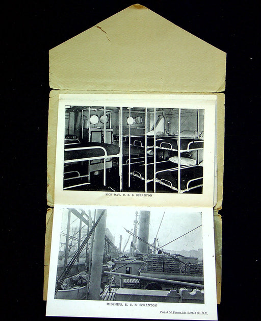 WWI USS Scranton 1919 Troop Transport Ship Souvenir Folder 10 Halftone Photos 2