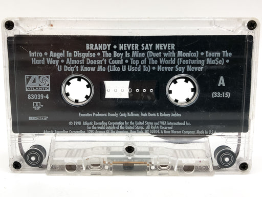 Never Say Never Brandy Cassette Album Atlantic Records 1998 NO CASE TAPE ONLY 1