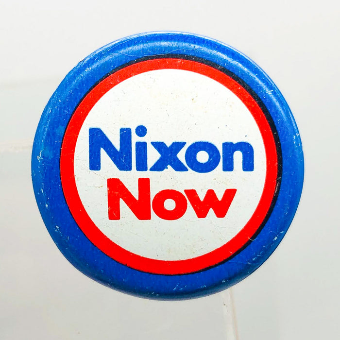 Richard Nixon Now Button Pin 1" Presidential Campaign Politics COADCO Vintage 5