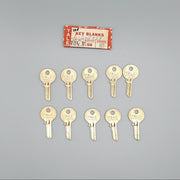 10x Yale RN10 1/2 Key Blanks JG Keyway Nickel Silver 4 Pin NOS 3