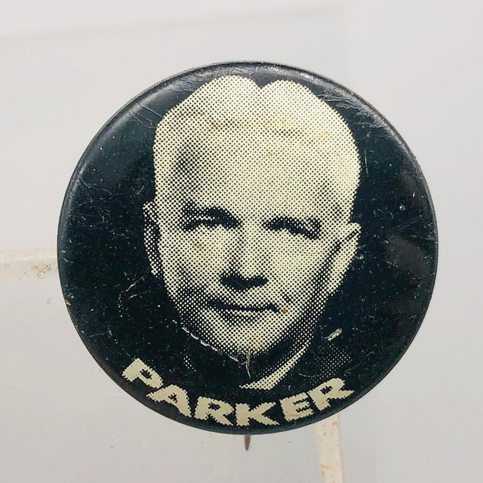 Parker Political Campaign Button Pin .875" Lithographers Union Label Vintage 24