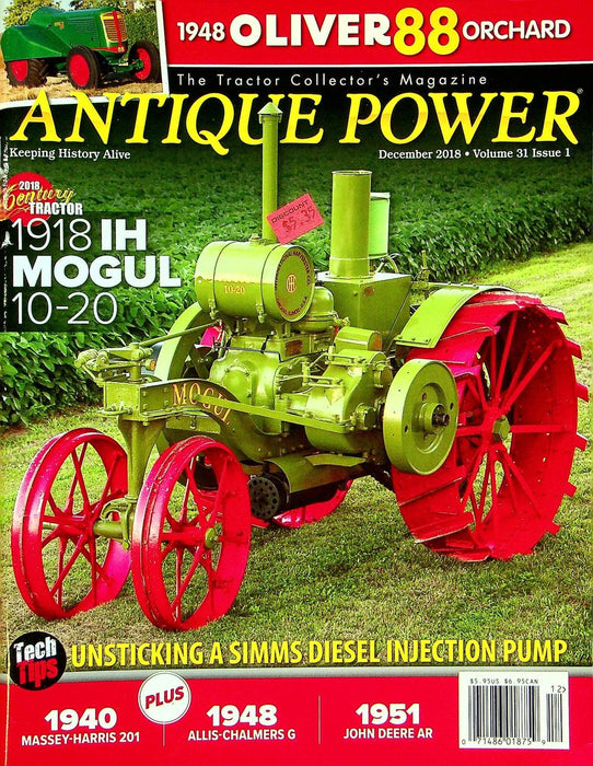 Antique Power Magazine December 2018 Vol 31 # 1 1918 IH Mogul 10-20