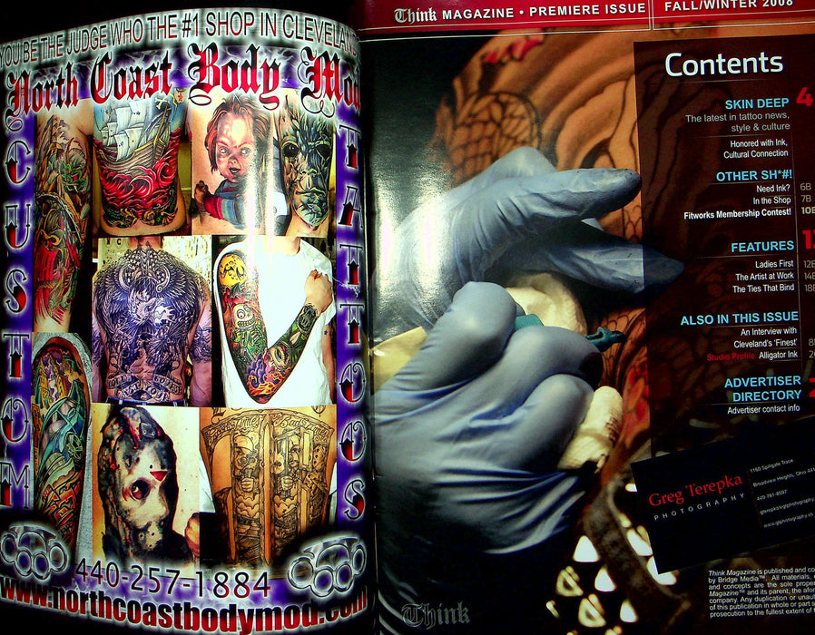 Think Beyond Body Art Magazine Fall Winter 2008 Cleveland Tattoo Alligator Ink