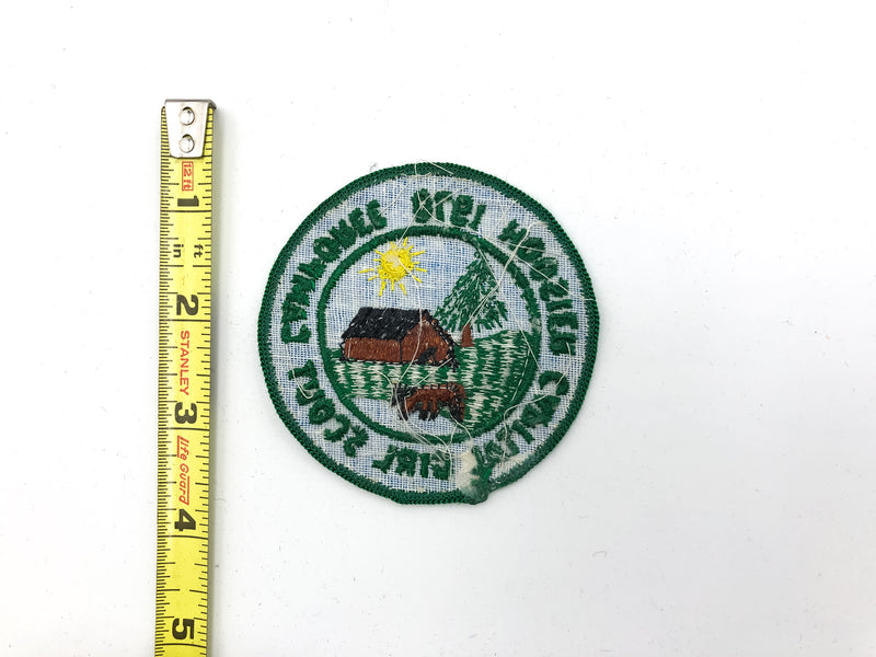Vintage Girl Scout Patch Hoosier Capital Camporee 1970 Blue Green REPRODUCTION