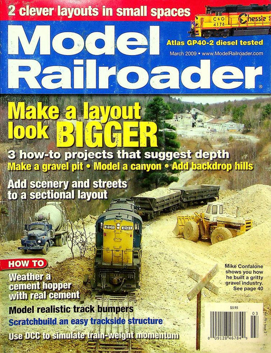 Model Railroader Magazine March 2009 Vol 76 No 3 Make A Layout Look Bigger