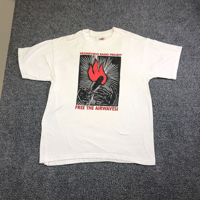 Vintage Fruit Of The Loom T Shirt Large Prometheus Radio Project Free Airwaves