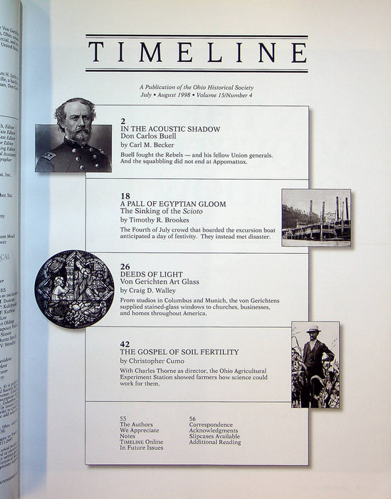 Timeline Ohio Historical Magazine July/Aug 1998 Vol 15 No 4 Don Carlos Buell 2