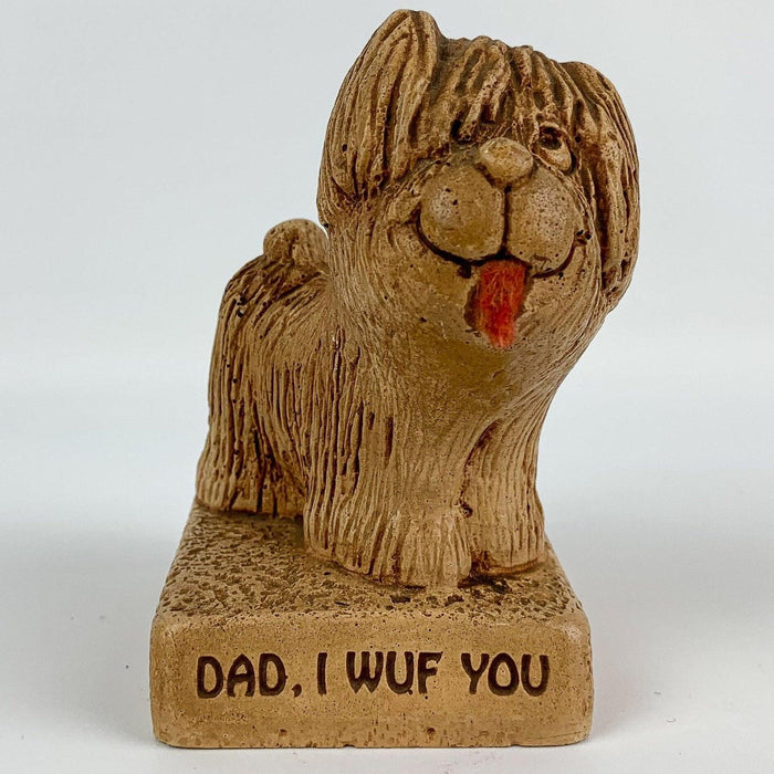 Paula Figurine Dad I Wuf You Dog 1984 W:701 4" 2