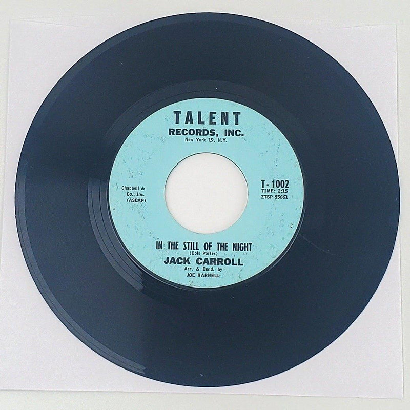 Jack Carroll In The Still Of The Night Record 45 RPM Single Talent Records 1962 1