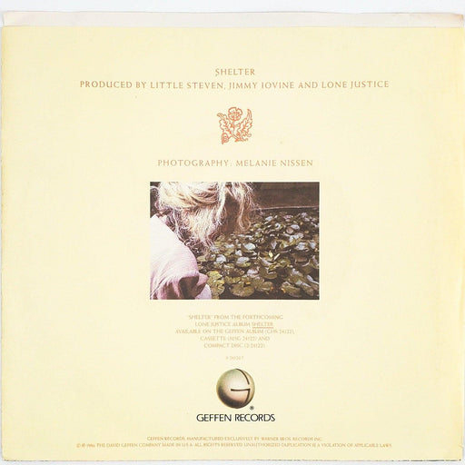 Lone Justice Shelter Record 45 RPM Single 7-28520 Geffen 1986 Promo 2
