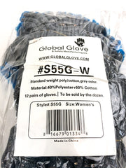 String Knit Work Gloves Extra Small Poly Cotton 12 Pairs 1 Dozen Liner Gray New 6