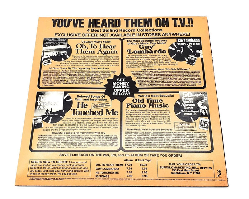 Slim Whitman All My Best 33 RPM LP Record Liberty Records 1979 SLU-8128 2