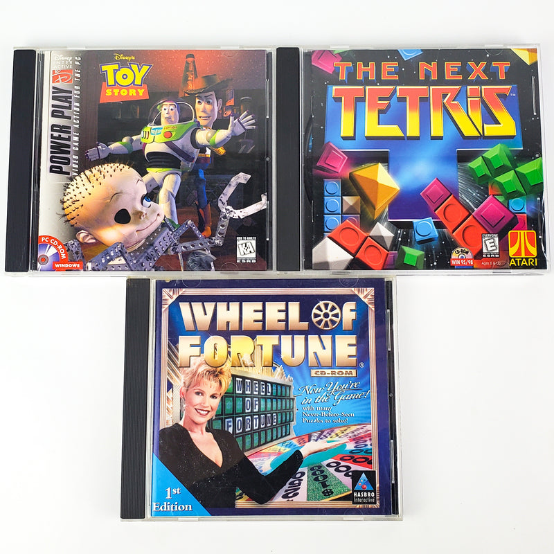Toy Story, Wheel of Fortune & The Next Tetris Vintage PC CD-ROM Games