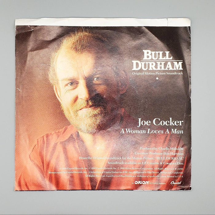 Joe Cocker A Woman Loves A Man Bull Durham Single Record Capitol Records 1987 2