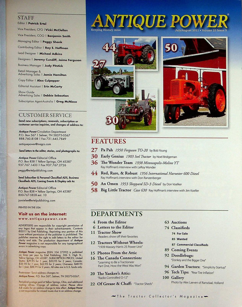 Antique Power Magazine August 2011 Vol 23 # 5 56 HI 600 Diesel