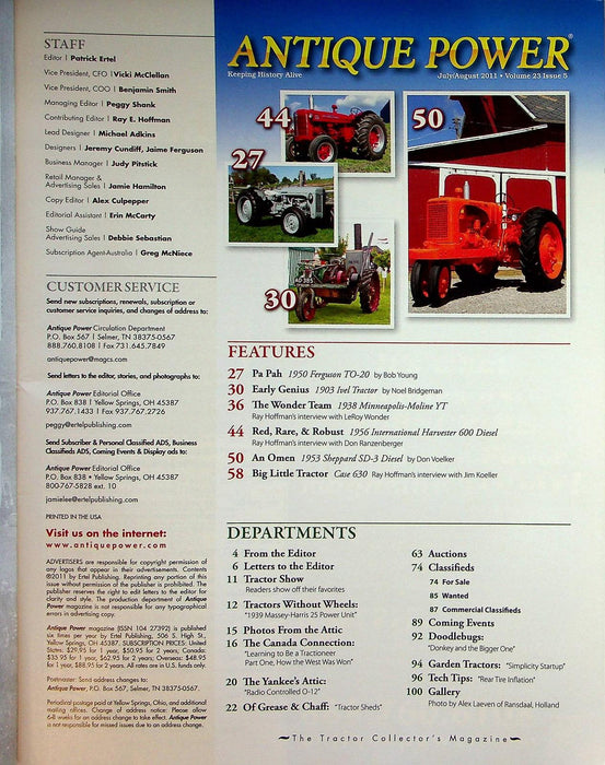 Antique Power Magazine August 2011 Vol 23 # 5 56 HI 600 Diesel