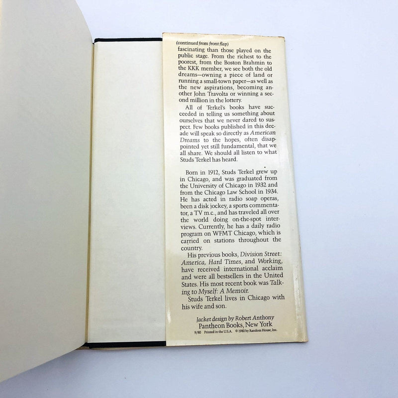 American Dreams Lost And Found Hardcover Studs Terkel 1980 National Interviews 12
