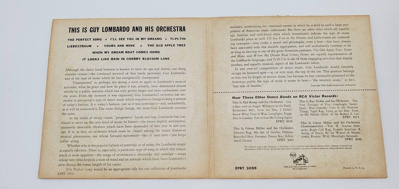 This Is Guy Lombardo And His Orchestra 45 RPM EP Record RCA Victor 1954 4