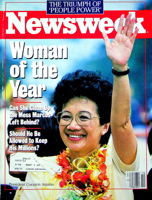 Newsweek Magazine March 10 1986 Corazon Aquino Philippines TV Anchors Abroad