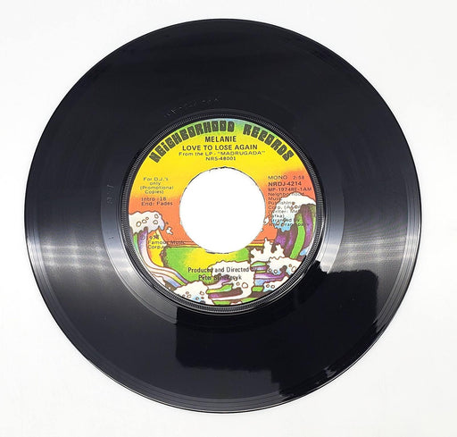 Melanie Love To Lose Again 45 RPM Single Record Neighborhood 1974 NRDJ-4214 1